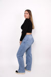 ''PLUSSIZE'' WIDE LEG JEANS 205-3 - DENIM
