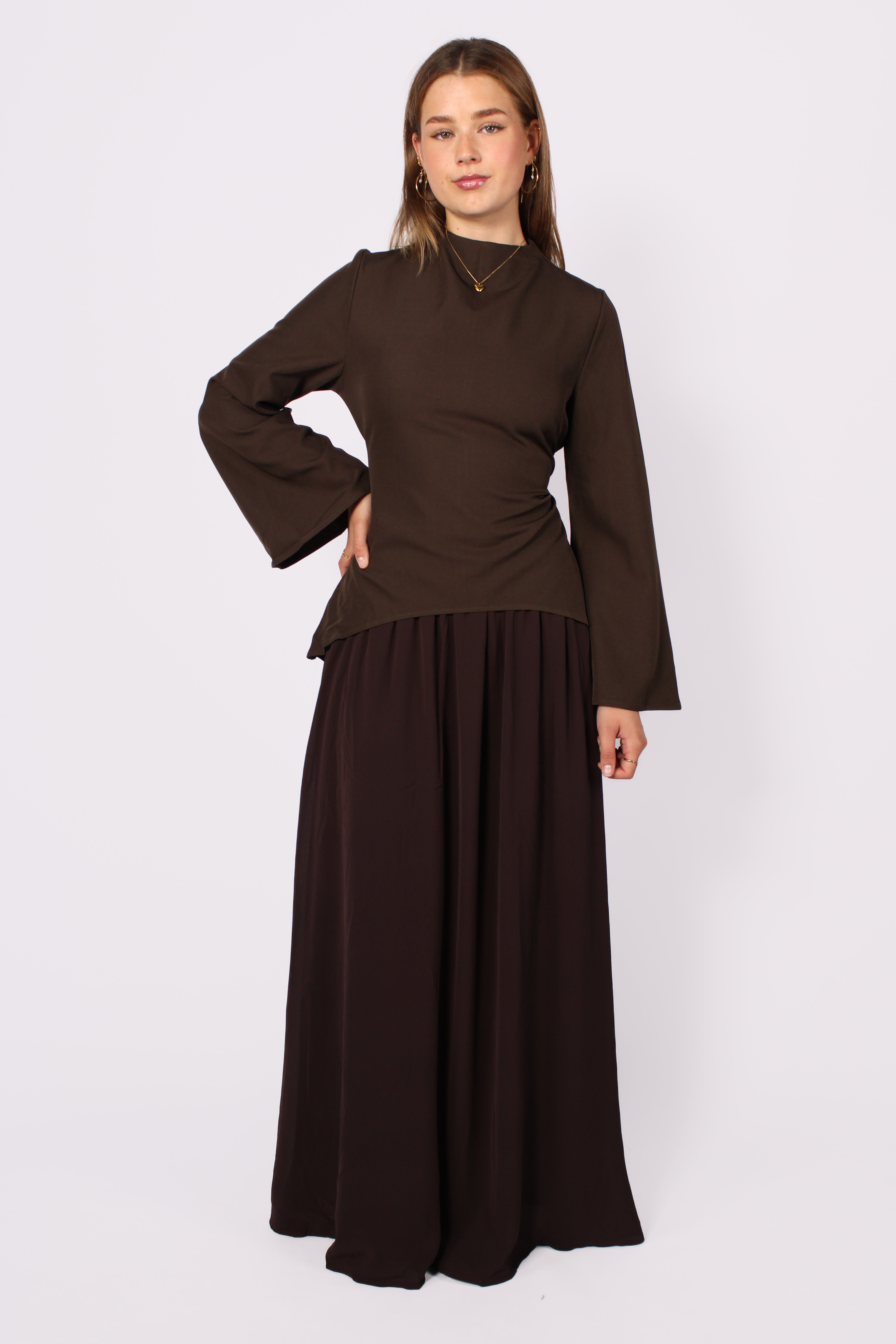 ELEGANT FLOW SET - DARK BROWN