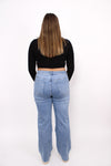 ''PLUSSIZE'' WIDE LEG JEANS 205-3 - DENIM