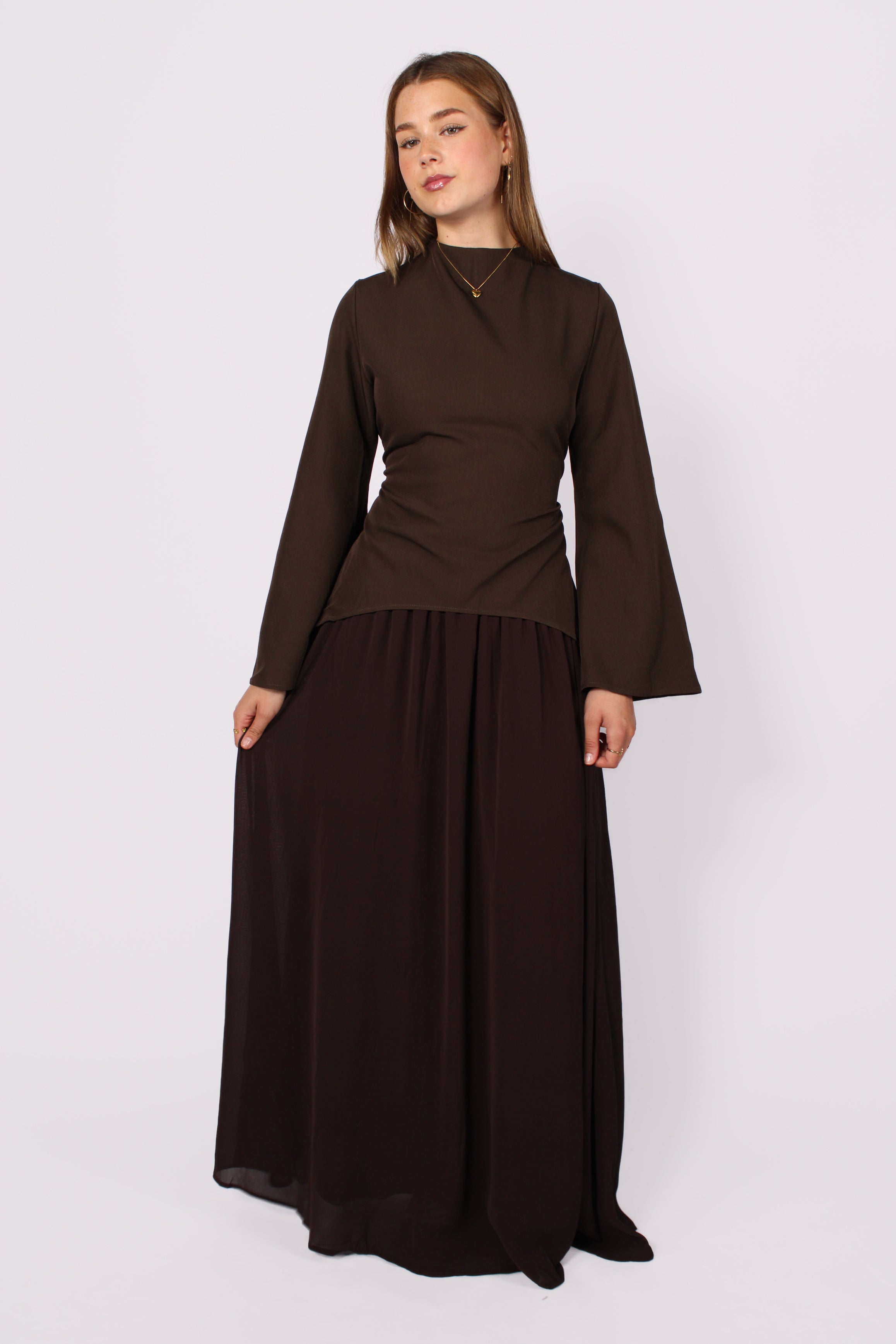 ELEGANT FLOW SET - DARK BROWN