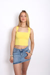 CROPPED SQUARE TOP 1785 - YELLOW