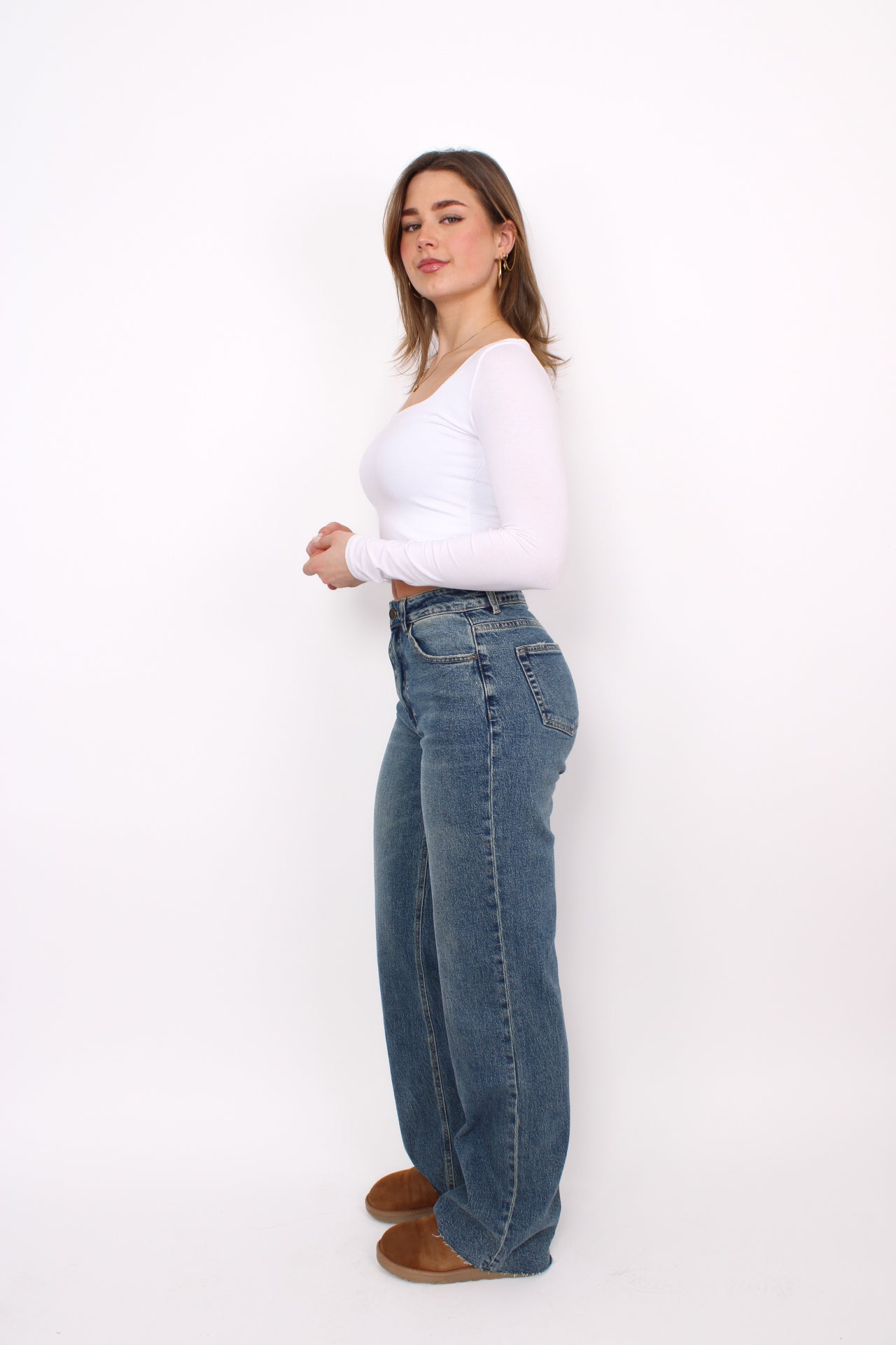 ''TALL'' WIDE LEG JEANS 3636-21 - MID VINTAGE DENIM