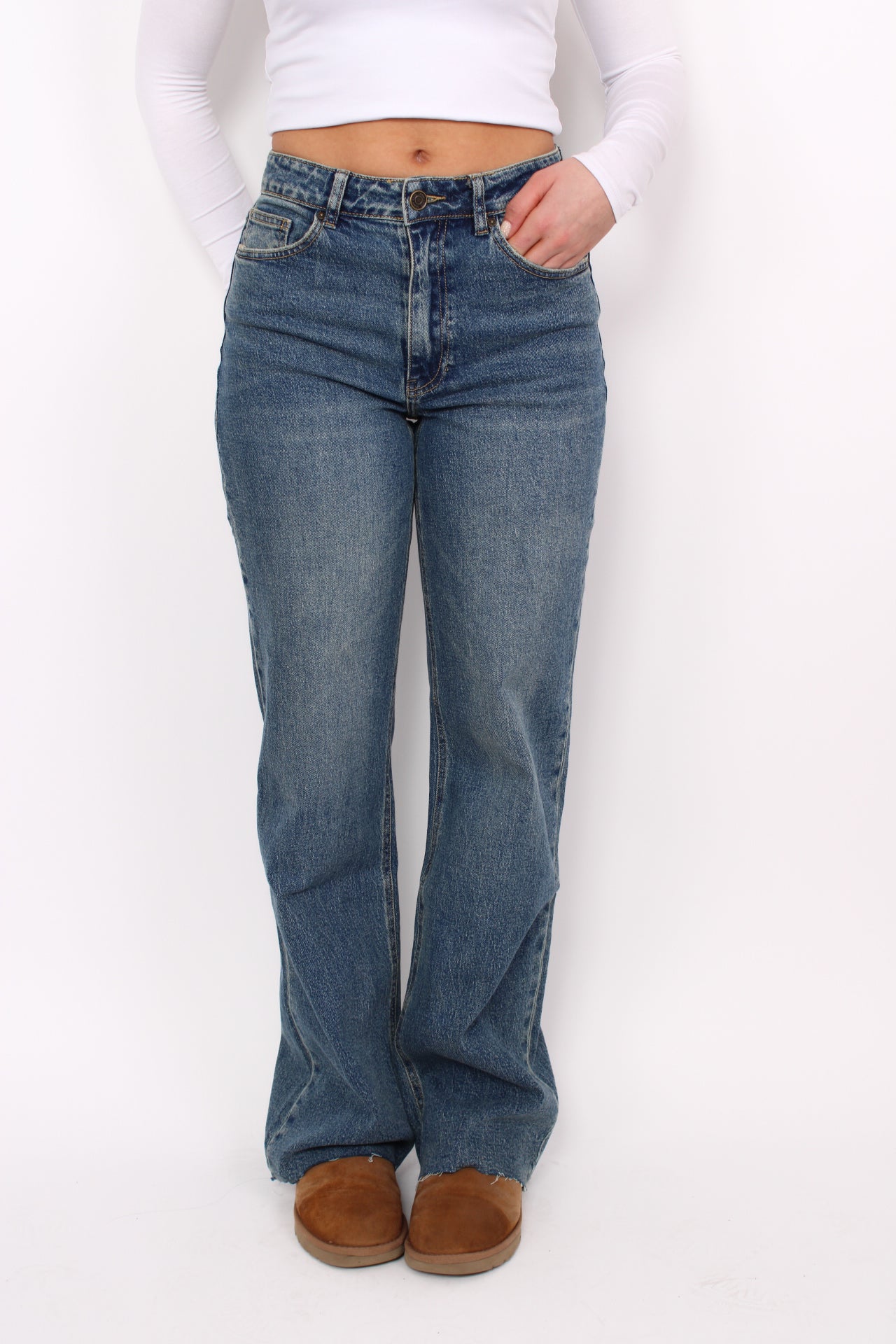 ''TALL'' WIDE LEG JEANS 3636-21 - MID VINTAGE DENIM