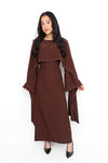 HUDA DRESS - BROWN