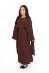 HUDA DRESS - BROWN