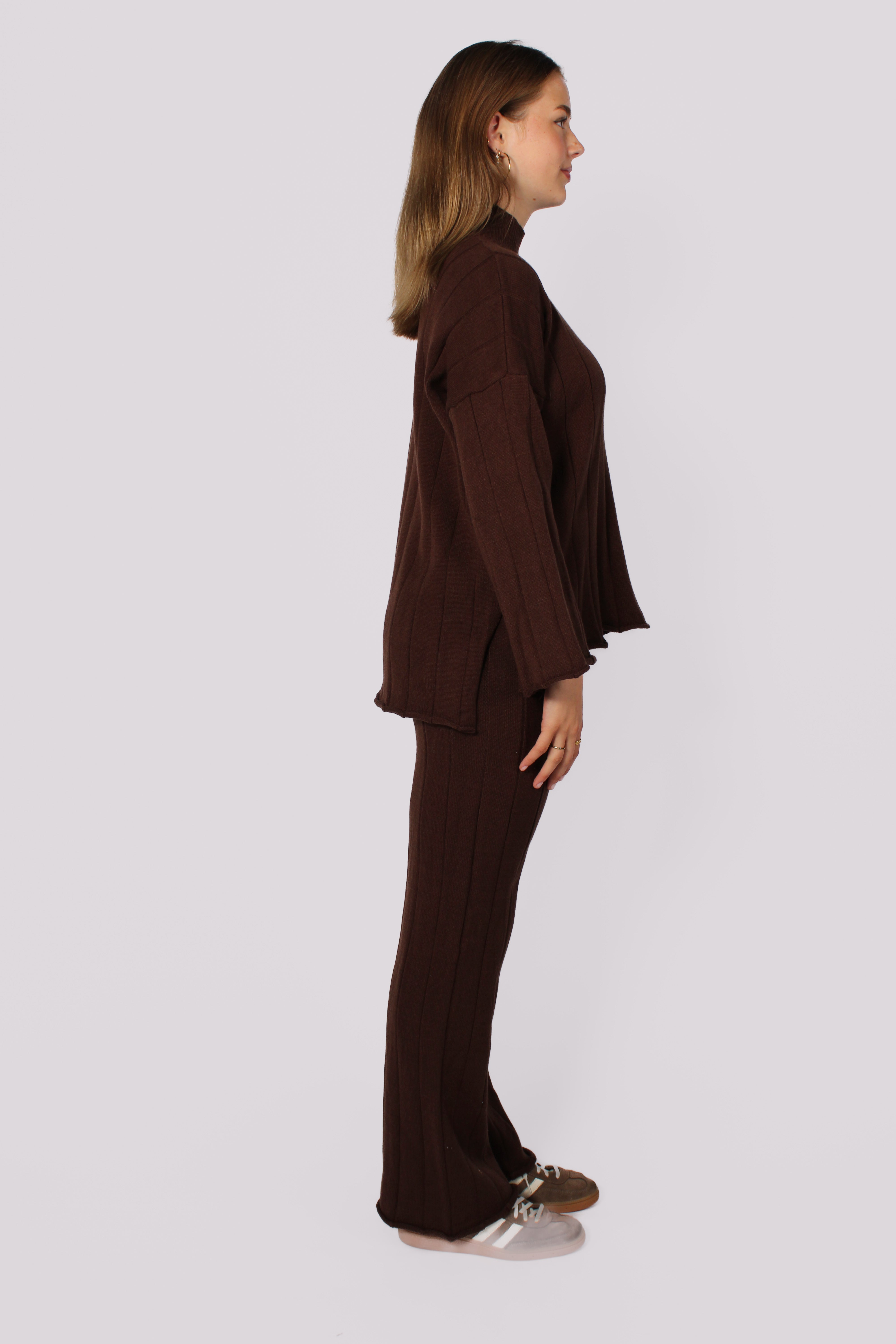 COZY RIB SET - DARK BROWN