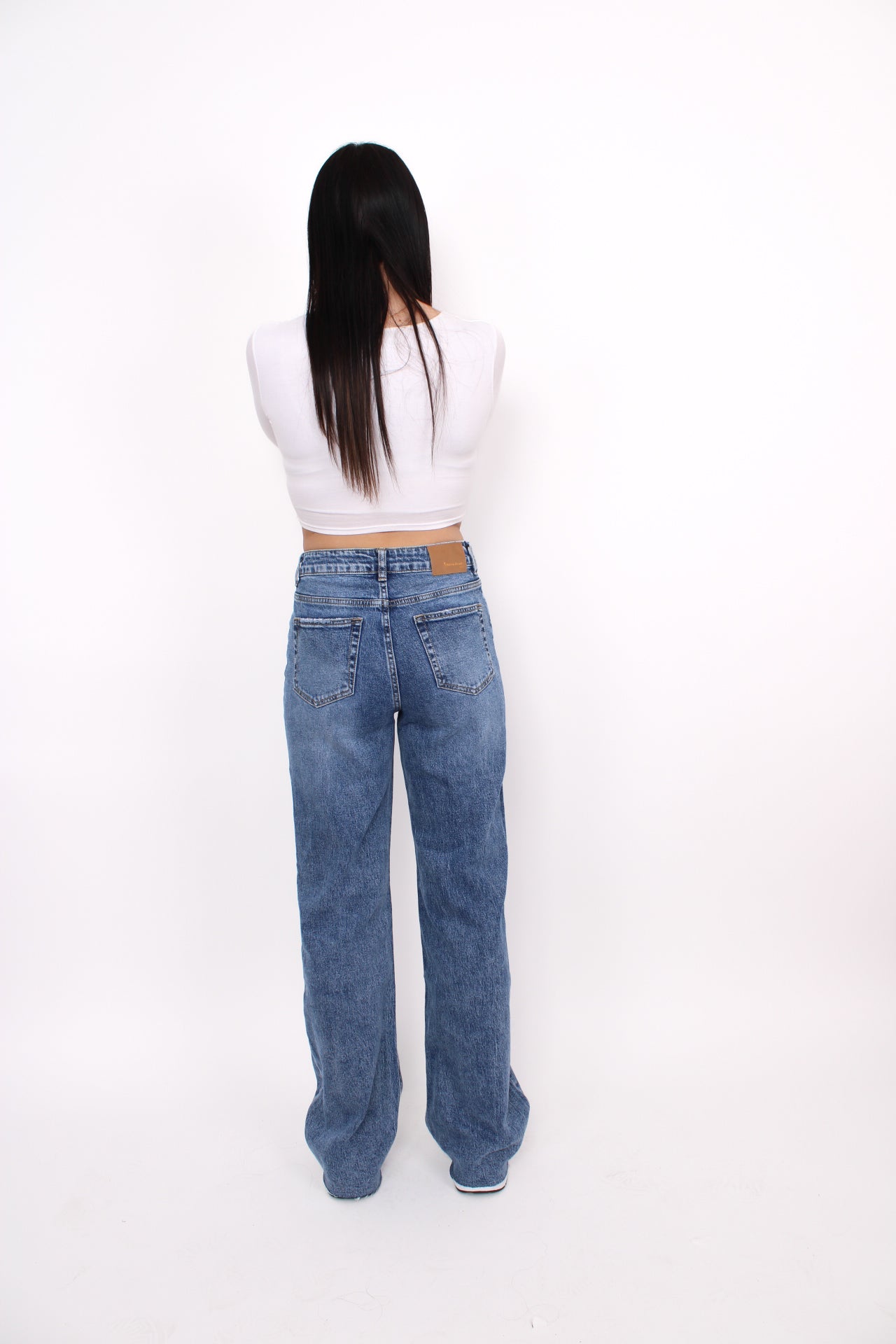 ''TALL'' WIDE LEG JEANS 3636-9 - MID DENIM