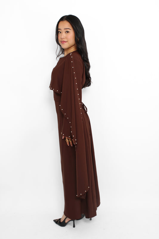 HUDA DRESS - BROWN