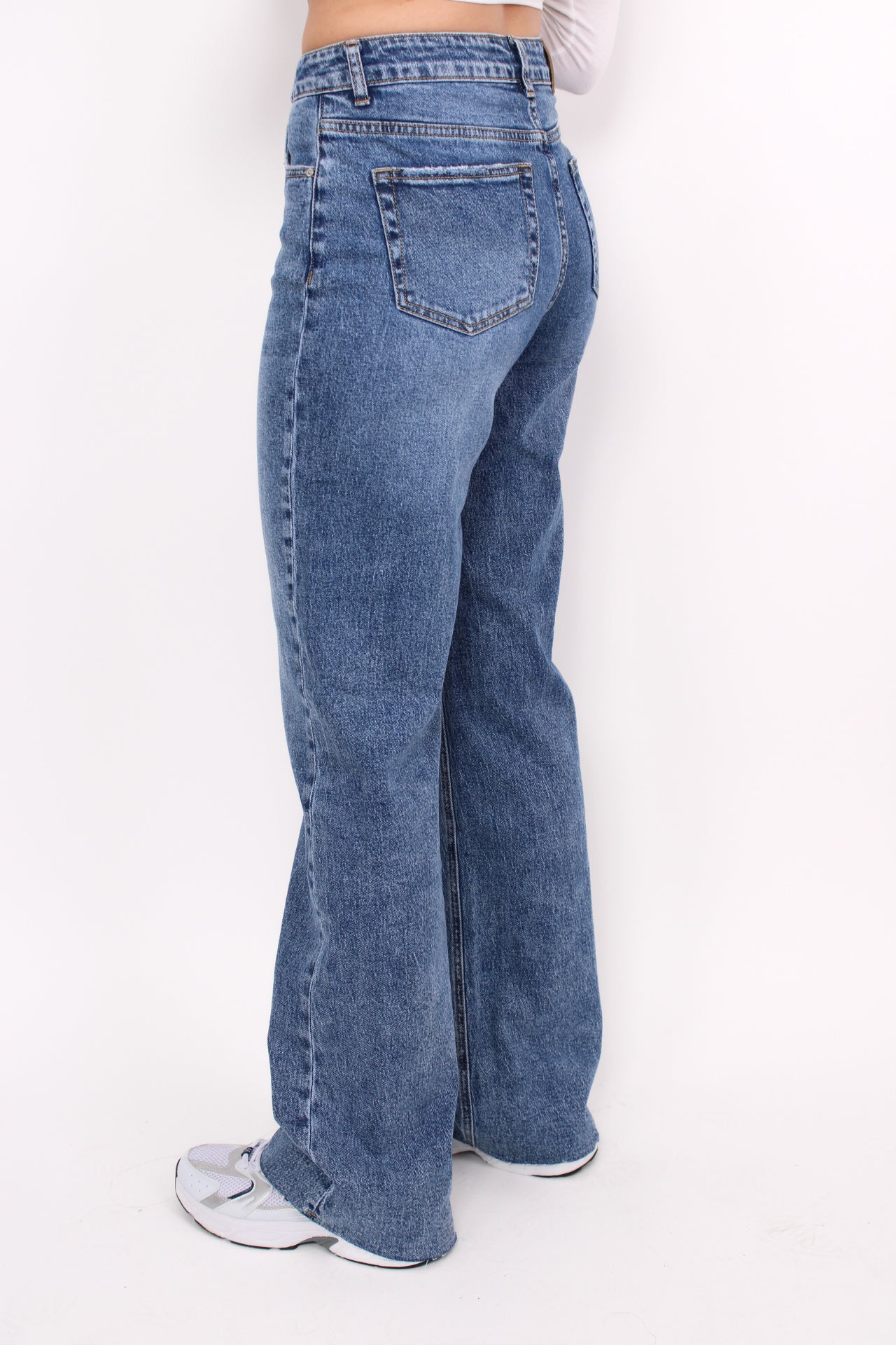 ''TALL'' WIDE LEG JEANS 3636-9 - MID DENIM