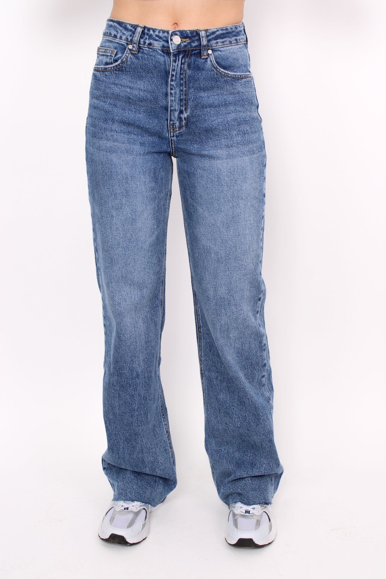 ''TALL'' WIDE LEG JEANS 3636-9 - MID DENIM