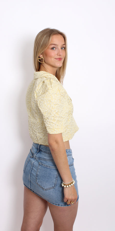 DAZZLING DREAMS BLAZER - BUTTER YELLOW