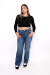 ''PLUSSIZE'' WIDE LEG JEANS 871-8 - MID DENIM
