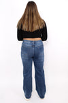 ''PLUSSIZE'' WIDE LEG JEANS 871-8 - MID DENIM