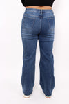 ''PLUSSIZE'' WIDE LEG JEANS 871-8 - MID DENIM