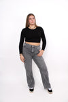 ''PLUSSIZE'' WIDE LEG JEANS 871-16 - GREY