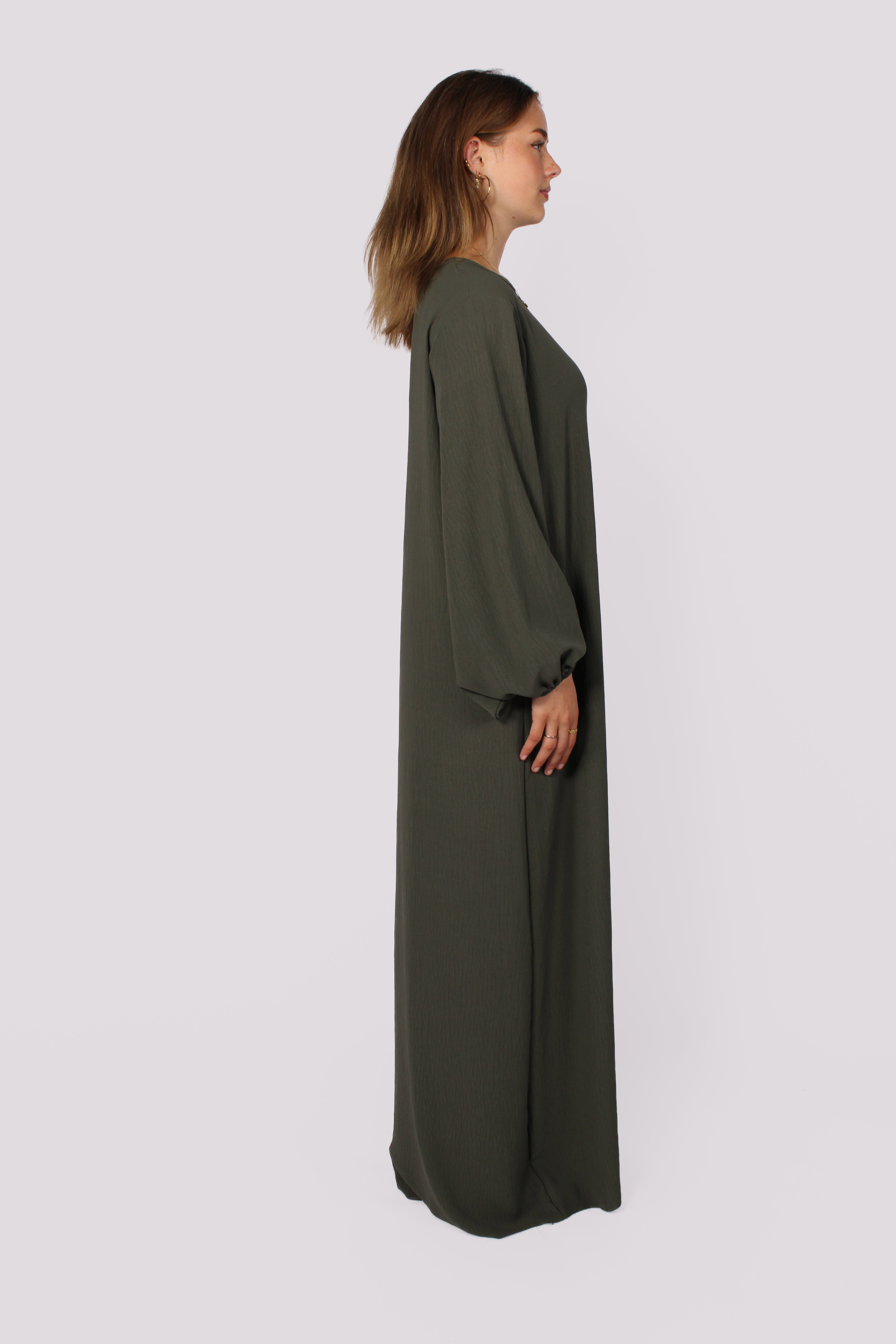 “TALL” BASIC ABAYA - ARMY GREEN