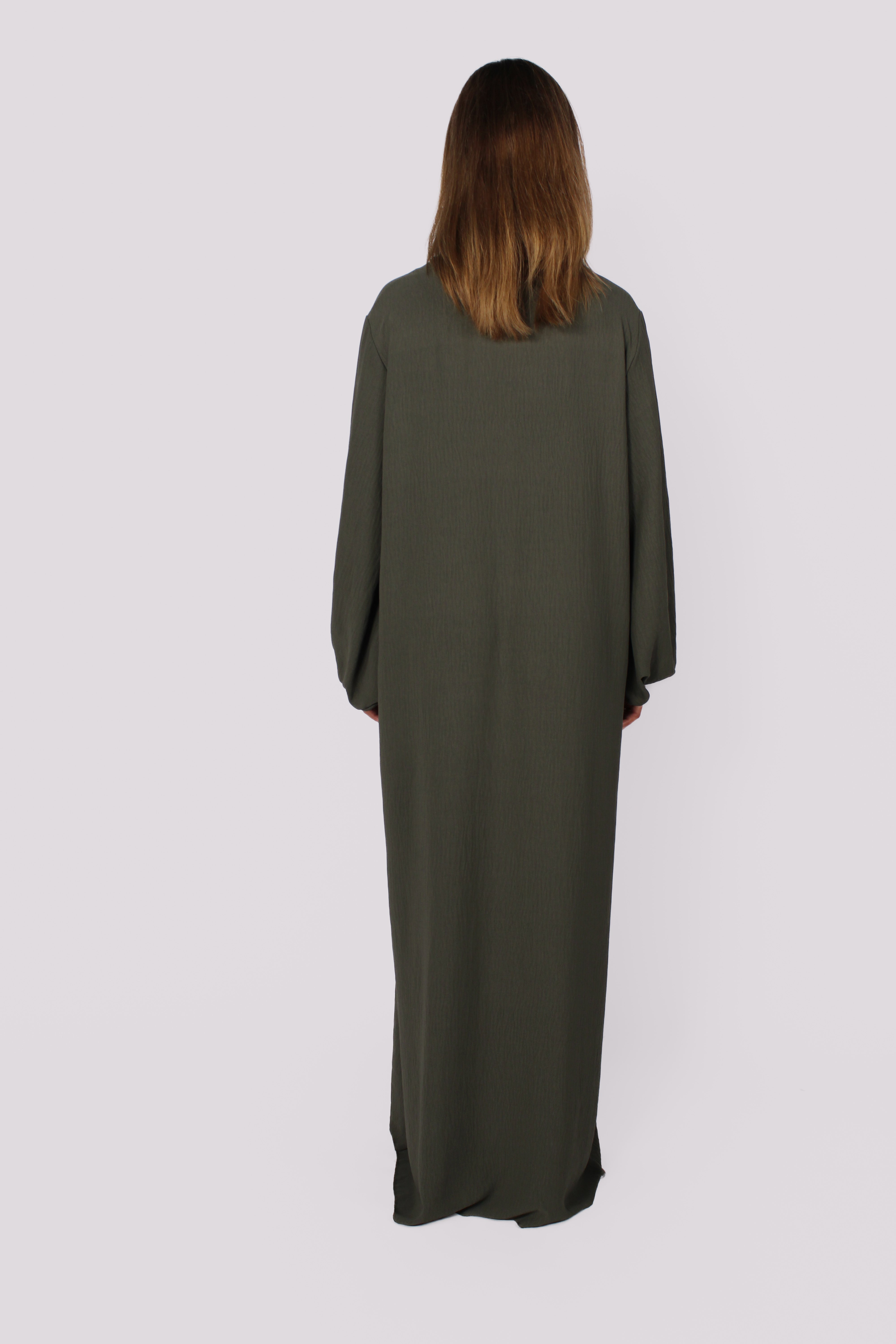 “TALL” BASIC ABAYA - ARMY GREEN