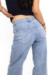 WIDE LEG MID WAIST JEANS 829-1 - DENIM