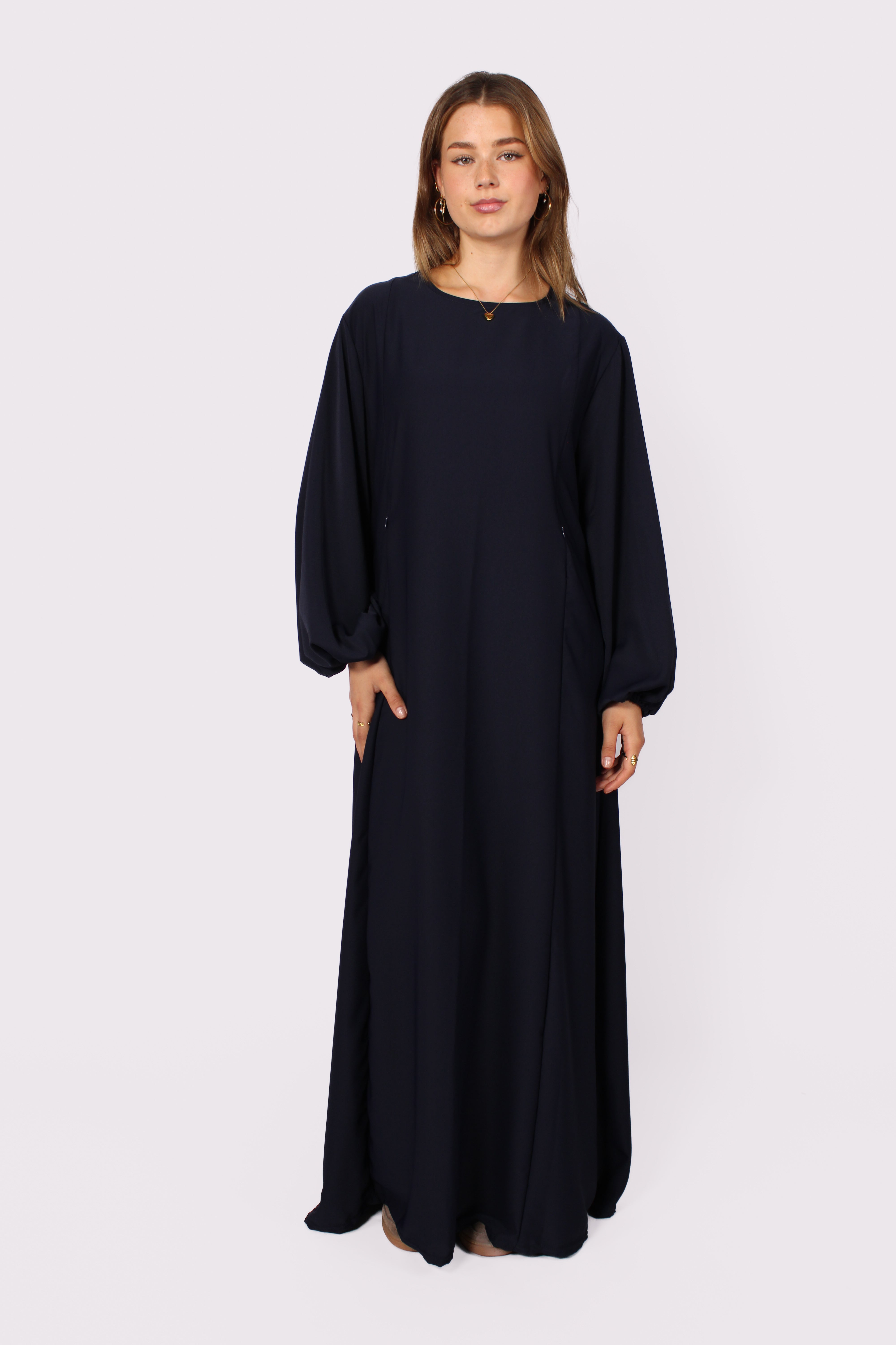 CLASSIC ZIPPER DRESS - NAVY