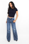 WIDE LEG JEANS 742 - MID DENIM