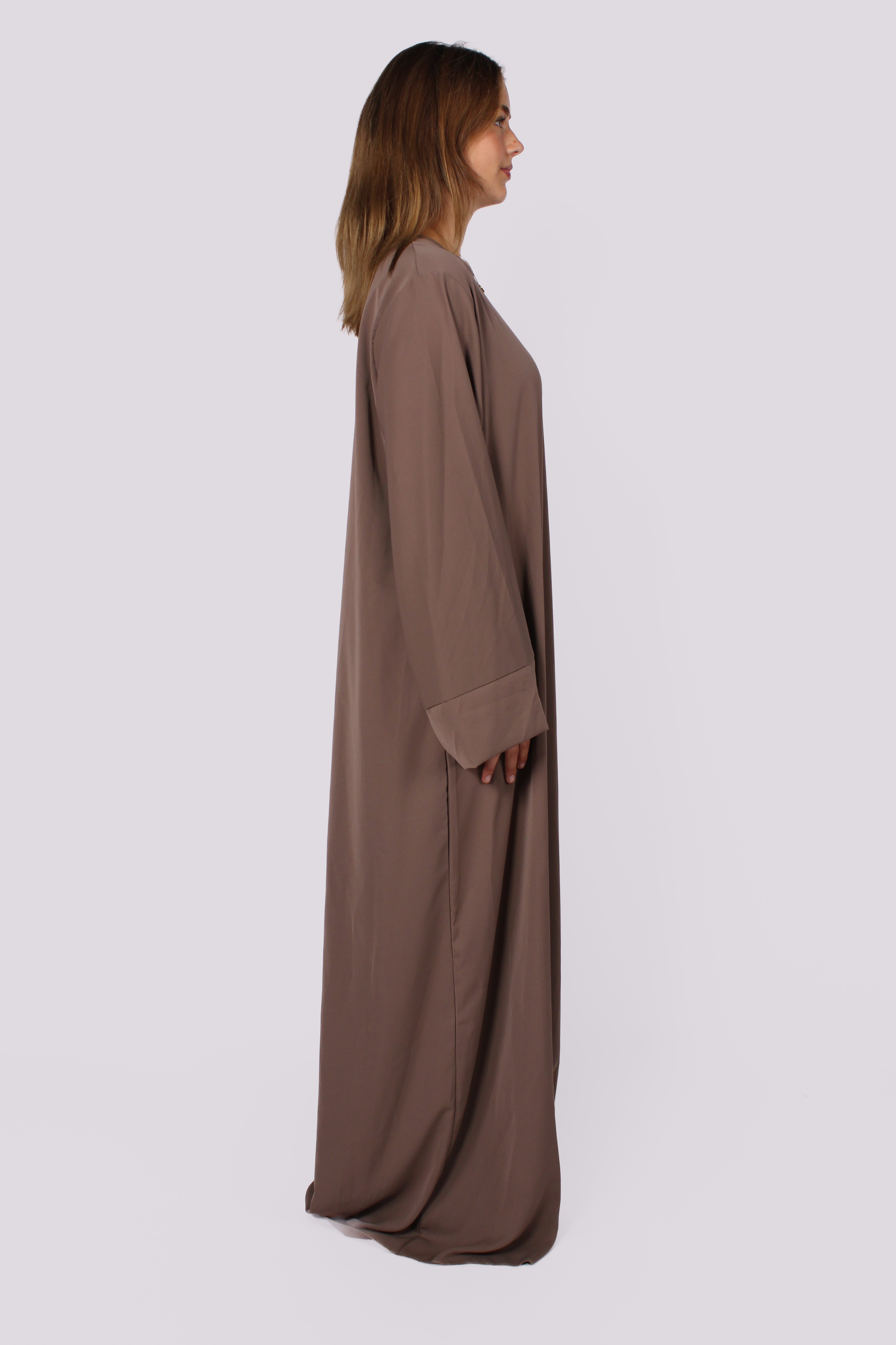 "TALL" MERVE SILKY DRESS - TAUPE