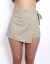 Linen shorts - Olive Taupe