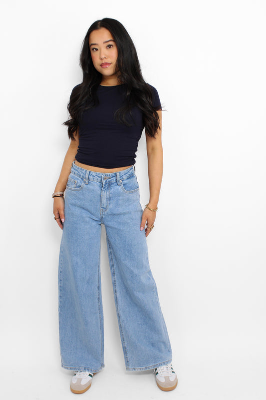 ''PETITE'' WIDE LEG JEANS 3586 - DENIM
