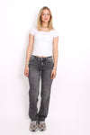''EXTRA TALL'' MID WAIST JEANS - GREY