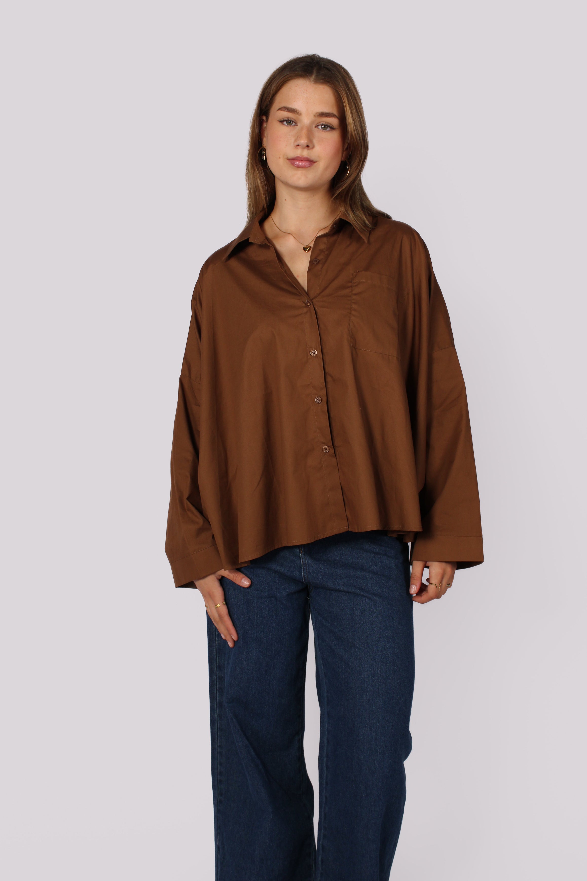 NURA BLOUSE - BROWN