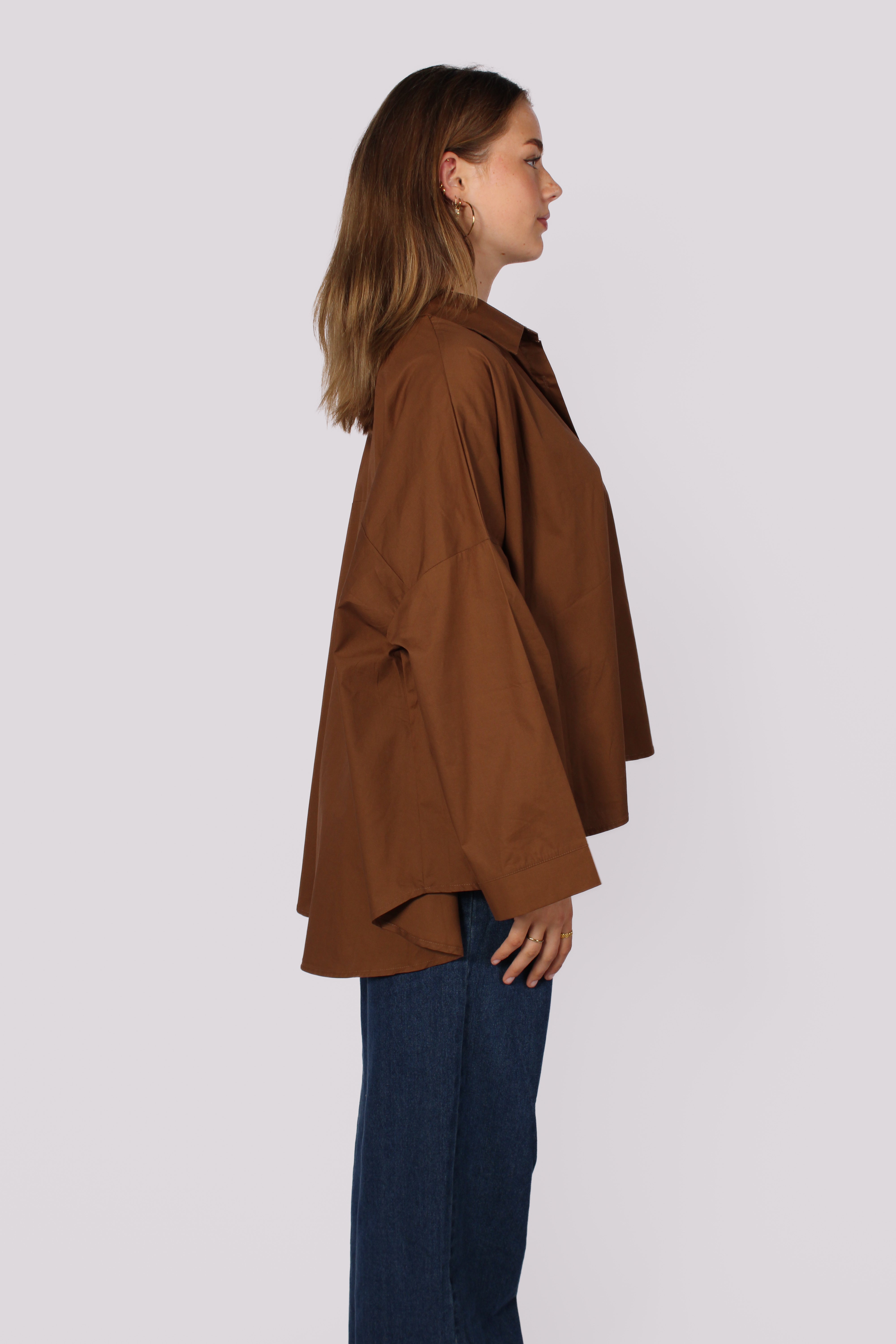 NURA BLOUSE - BROWN