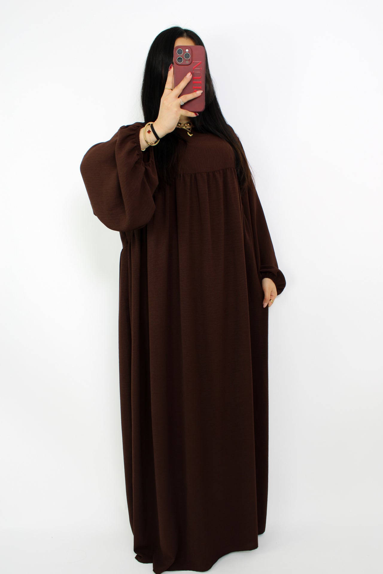 SAFA DRESS - BROWN
