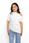 ELEGANT DRAPE TOP - WHITE