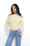 OFF SHOULDER LONG SLEEVE - BUTTER YELLOW