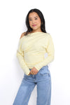OFF SHOULDER LONG SLEEVE - BUTTER YELLOW