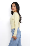 OFF SHOULDER LONG SLEEVE - BUTTER YELLOW