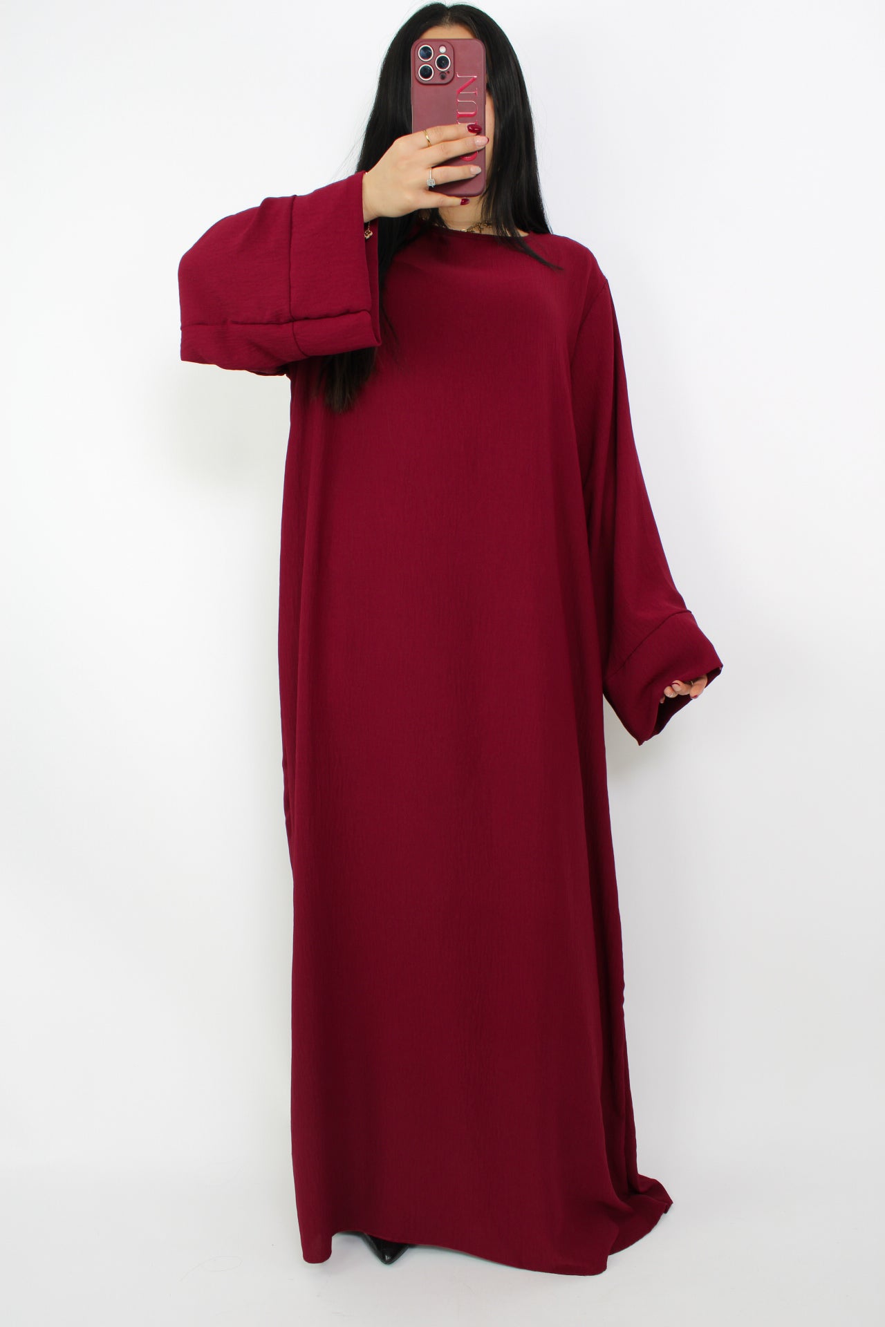 MERVE DRESS - BORDEAUX
