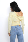 OFF SHOULDER LONG SLEEVE - BUTTER YELLOW