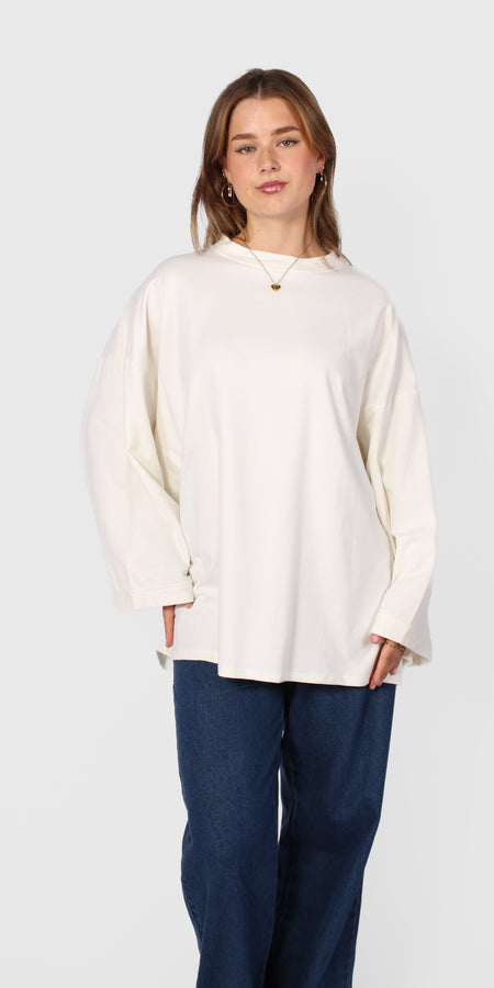 OVERSIZED BASIC LONG SLEEVE - WHITE