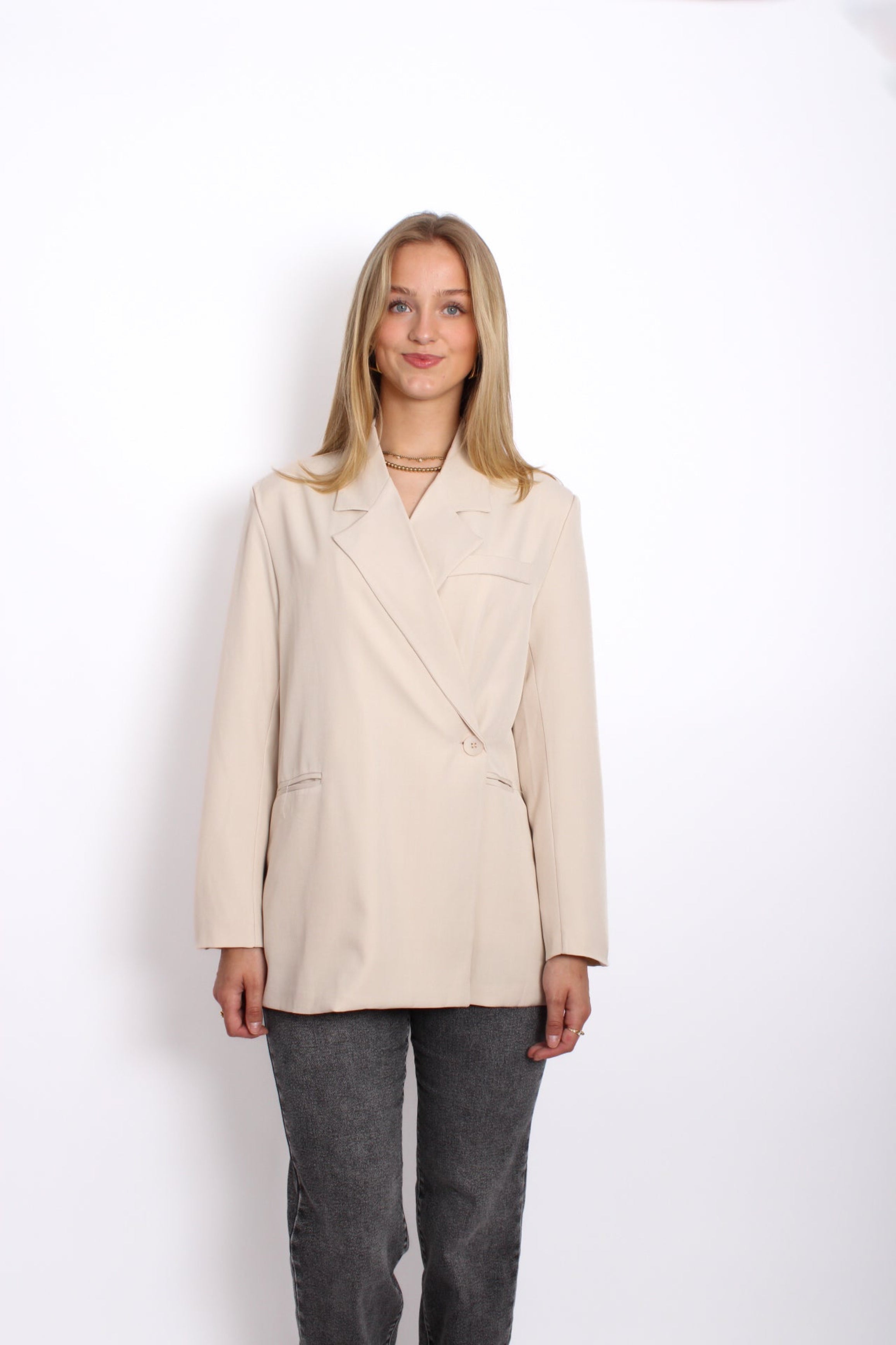NOELIA OVERSIZED BLAZER - BEIGE