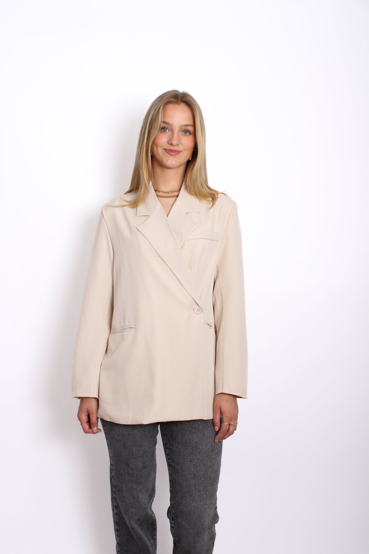 NOELIA OVERSIZED BLAZER - BEIGE