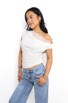 OLIVIA LACE TOP - WHITE