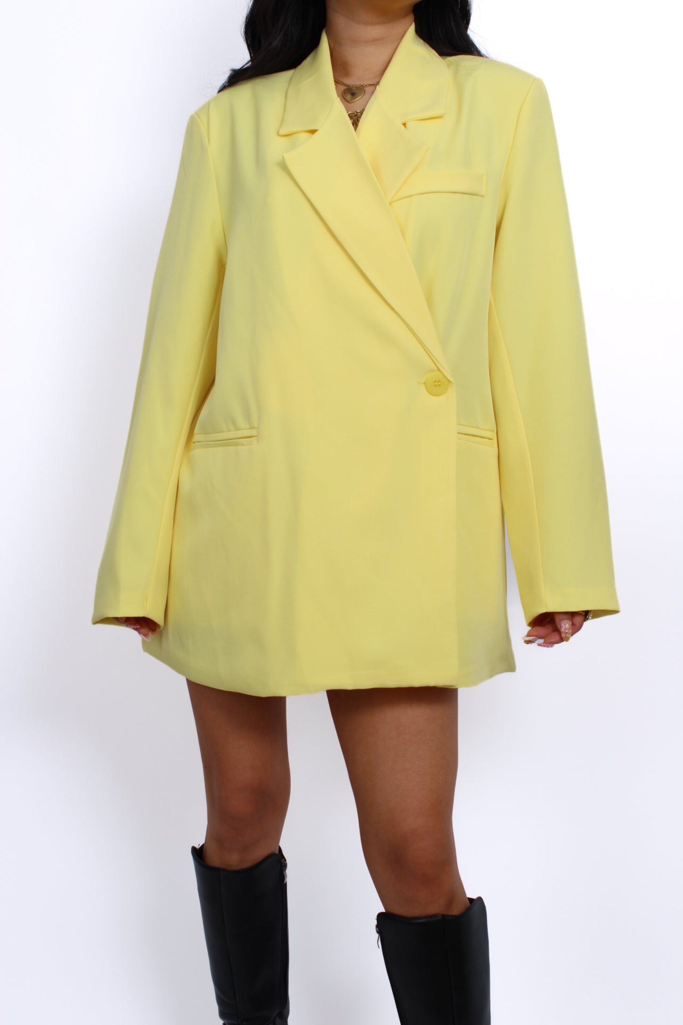 NOELIA OVERSIZED BLAZER - YELLOW
