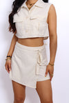 LINEN TOP 1860 - BEIGE