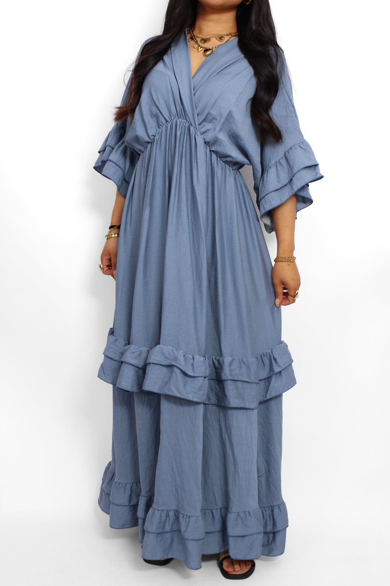 INFINITE ELEGANCE DRESS - DENIM BLUE