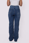 ''PLUSSIZE TALL'' WIDE LEG JEANS 966-10 - MID DENIM