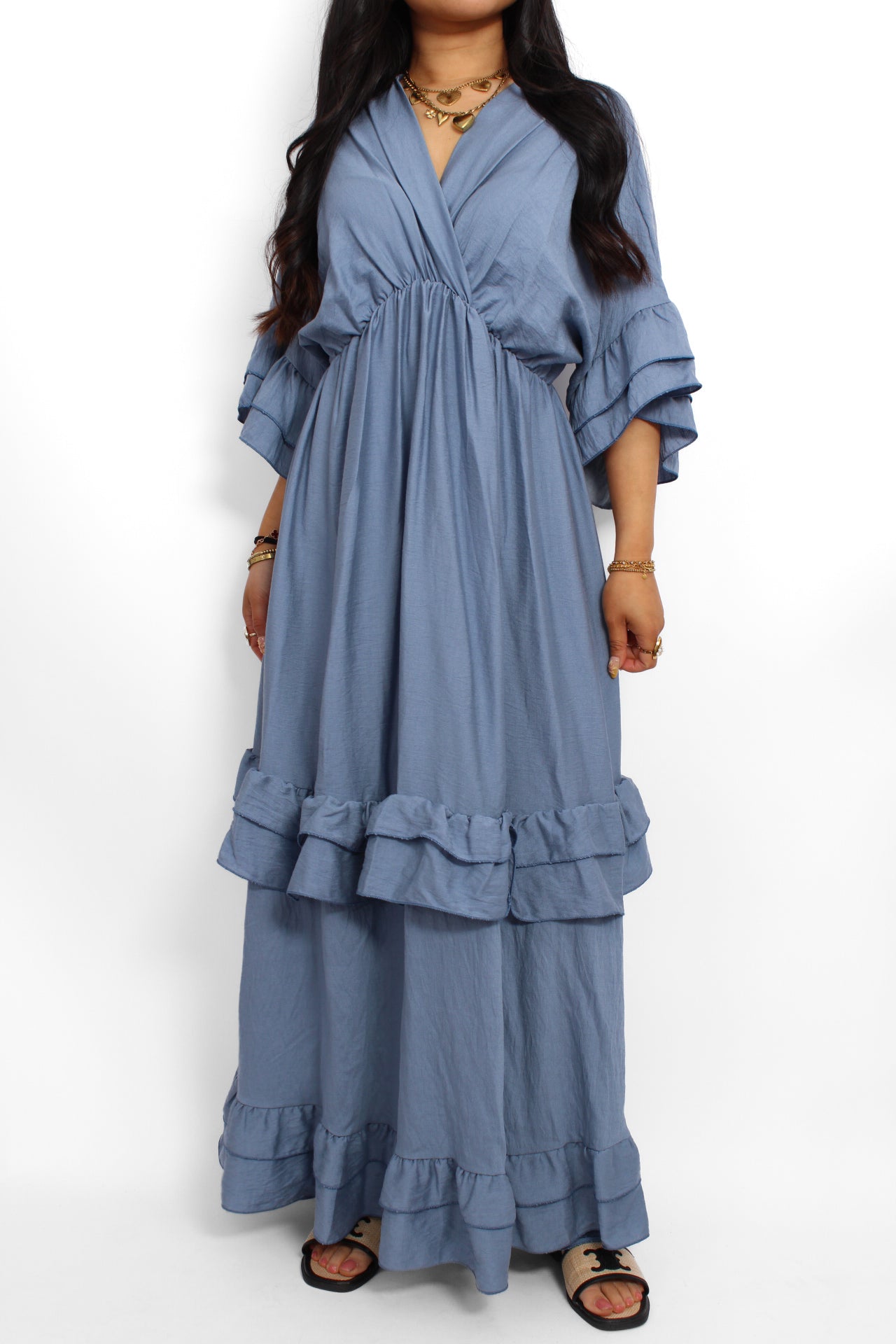 INFINITE ELEGANCE DRESS - DENIM BLUE