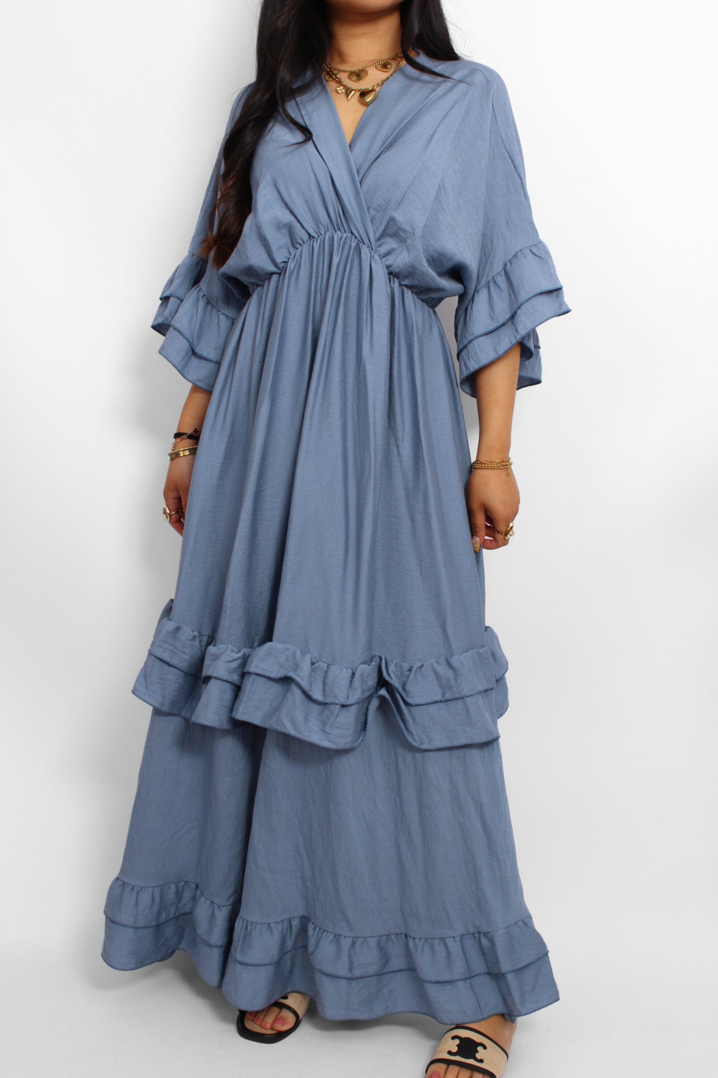 INFINITE ELEGANCE DRESS - DENIM BLUE