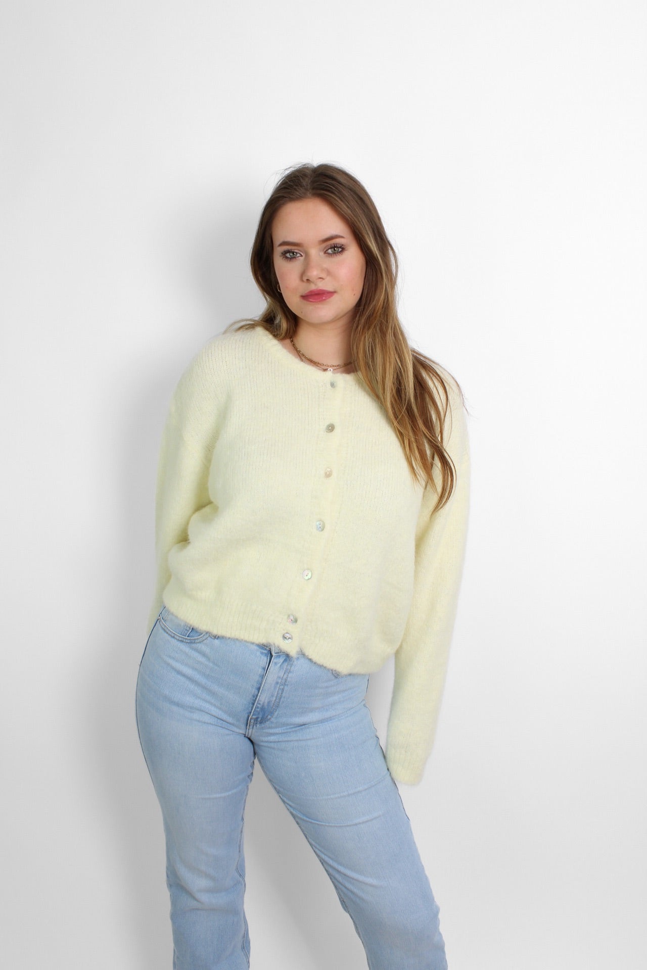 ELLA CARDIGAN - PASTEL YELLOW