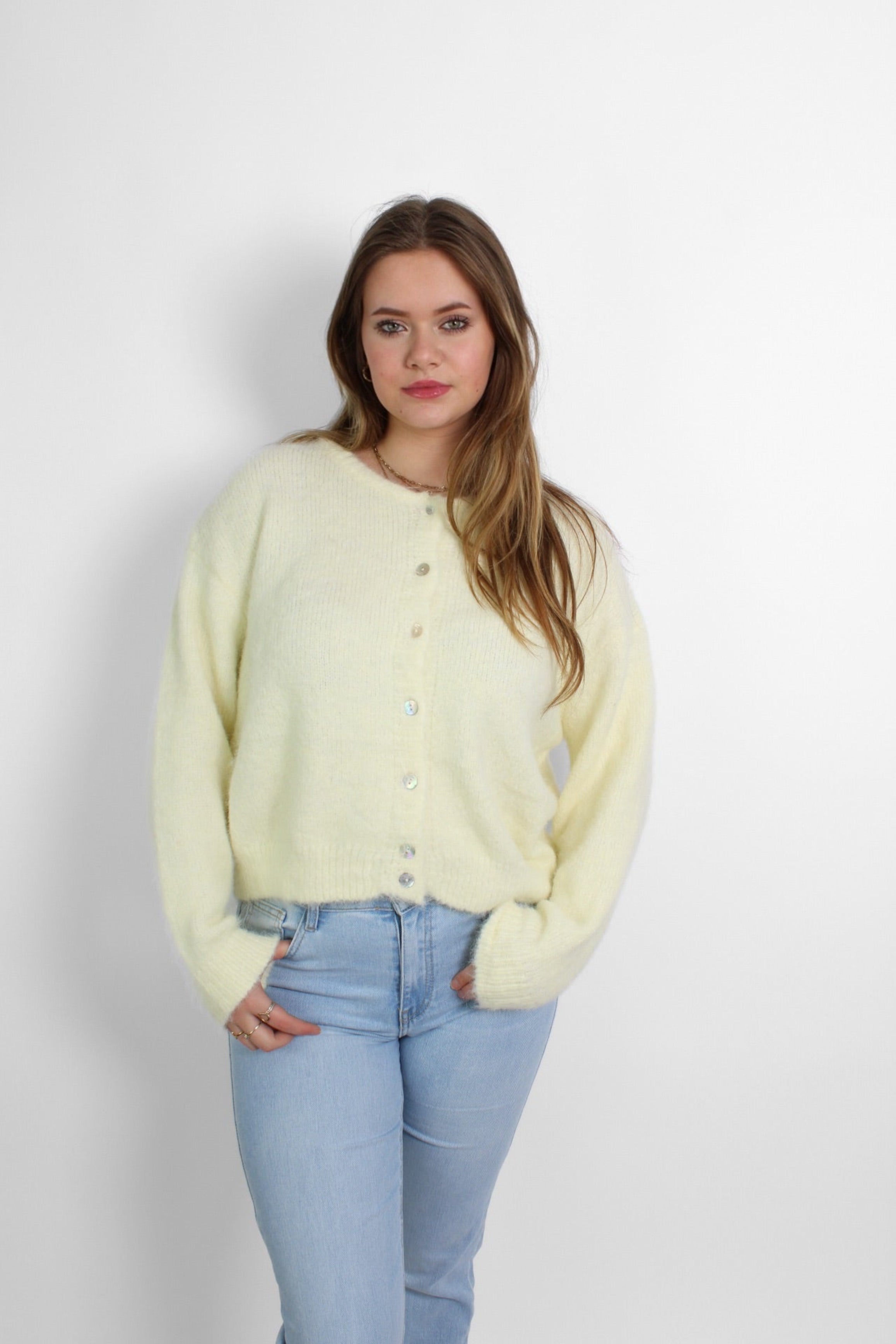 ELLA CARDIGAN - PASTEL YELLOW