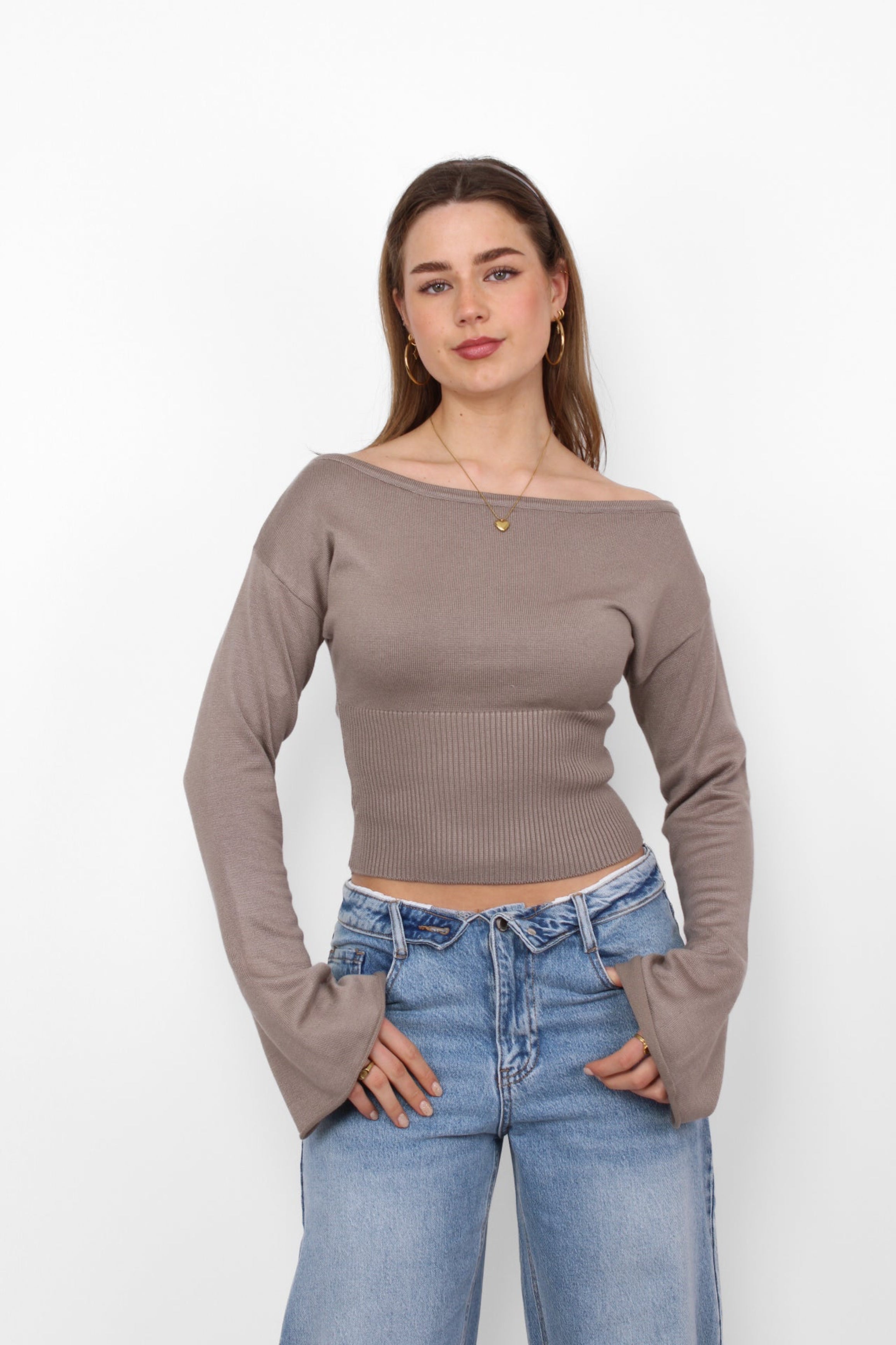 HARPER TOP - TAUPE